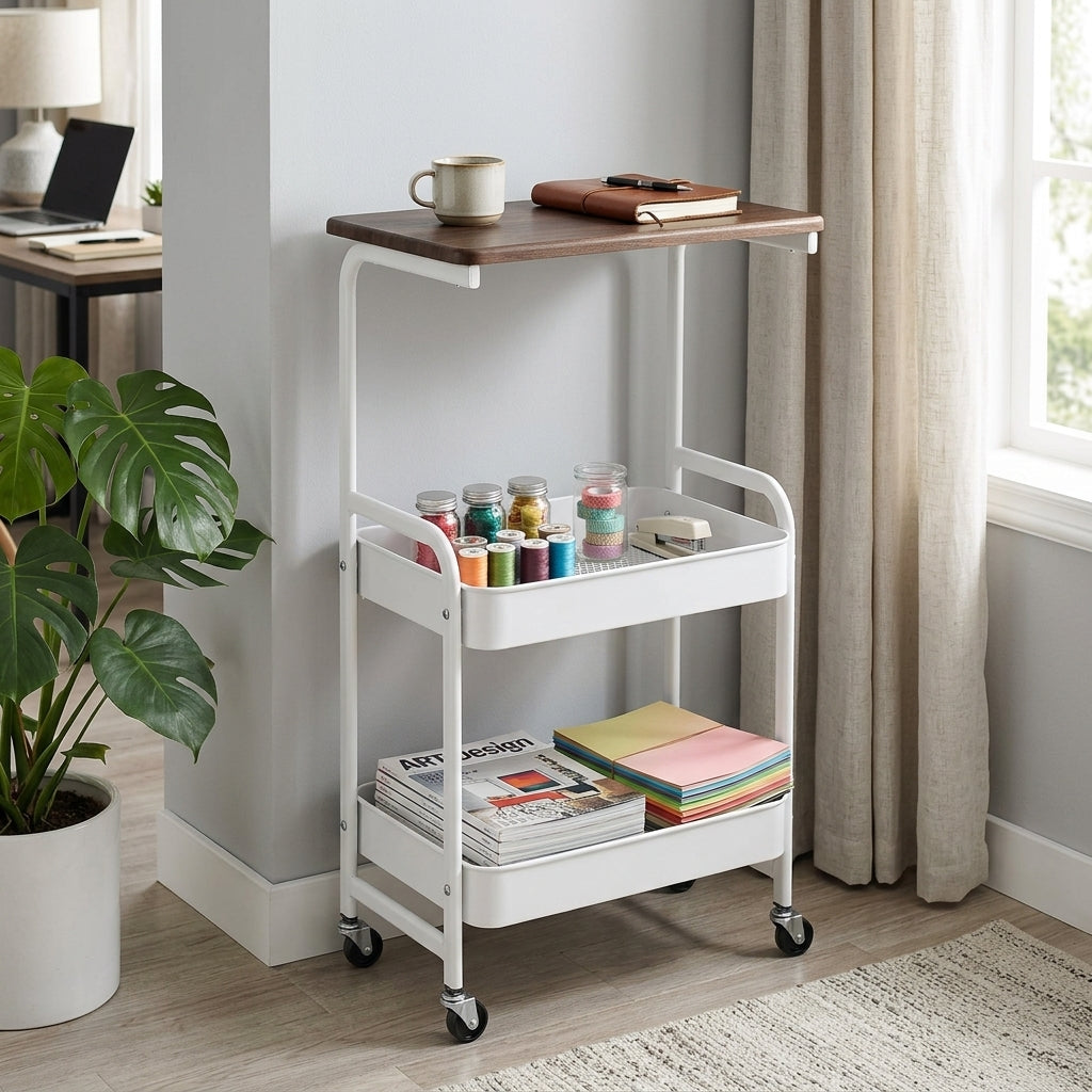 Mesa Auxiliar Multiuso Blanca
